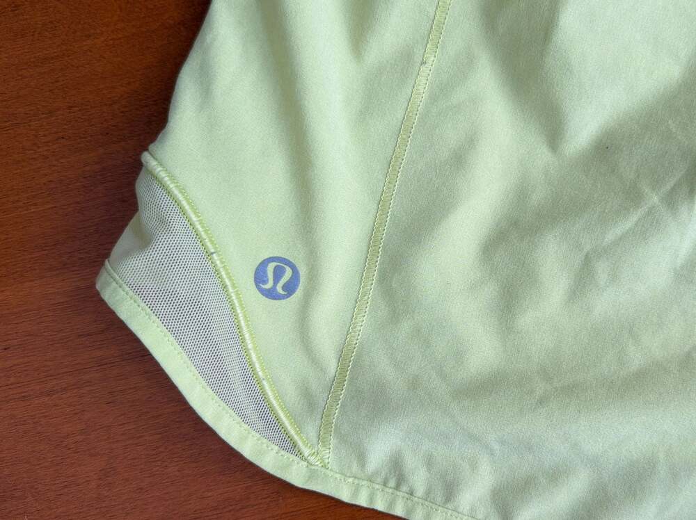 lululemon Hotty Hot High-Rise Lined Short 4" in Crispin Green - Picture 4 of 5